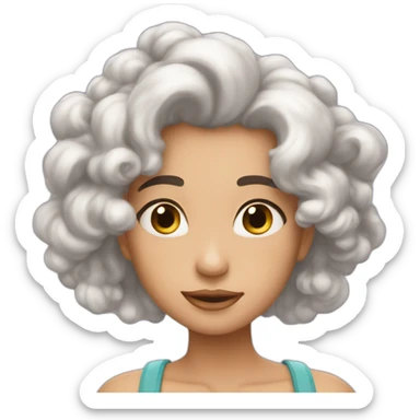 Nube celeste con ✨ sticker