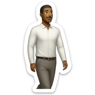 White men walking in los angeles street sticker