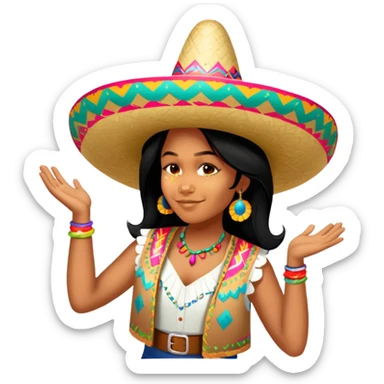 Fiestero with Sombrero sticker