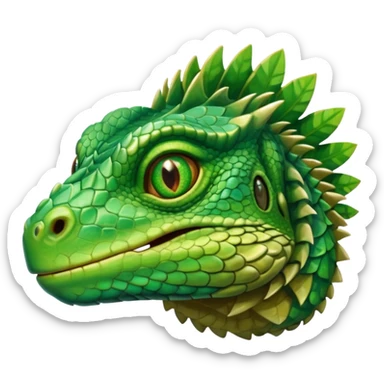 iguana's face dizzy sticker