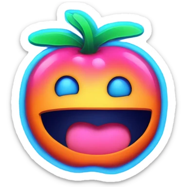 Juicy booty neon sign style sticker