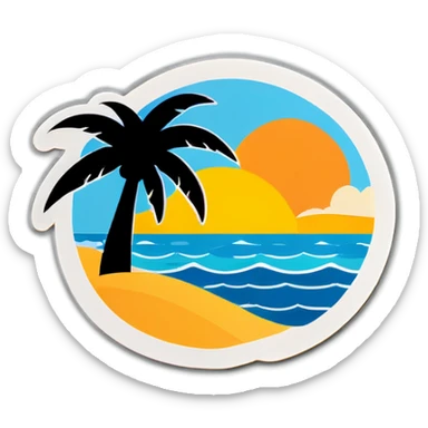 Beach sticker