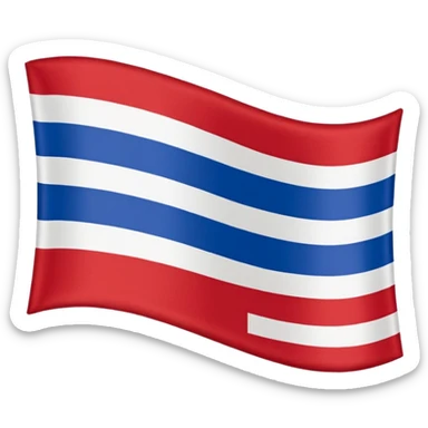 FR yugoslavia flag blue white red without star, only three stripes sticker