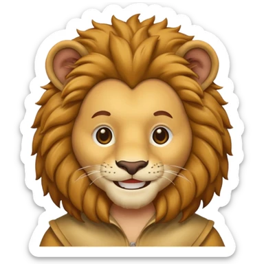 man in lion  costume  sticker