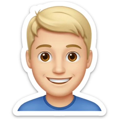 a young, happy, well-kept man sticker