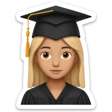 young university graduate sticker