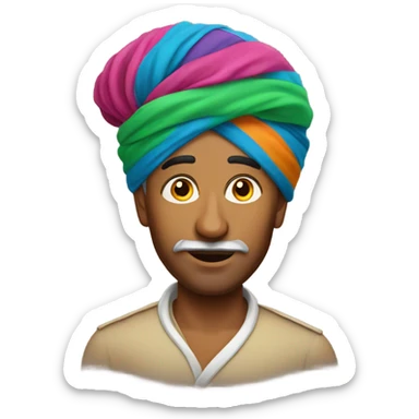 Indian wearing a turban  sticker