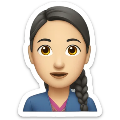 kazakh woman sticker