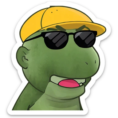 Crazy guy with tongue out eyes rolled back sticker