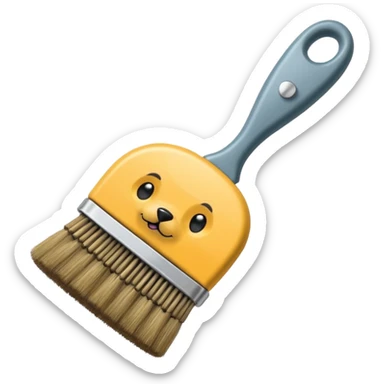 Wire dog brush sticker