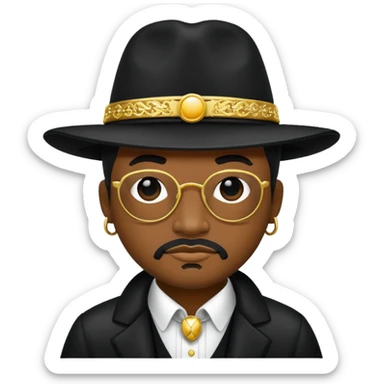 A black pimp sticker