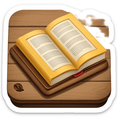 Lectura libro abierto marron sticker