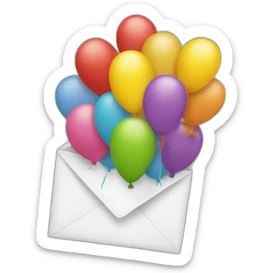 balloons letter sticker