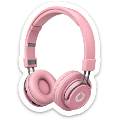 light pink headphones sticker