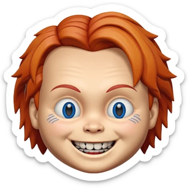chucky icon neckless sticker
