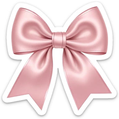 Powder pink bow sticker