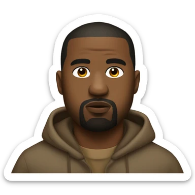 Kanye West as a bear sticker