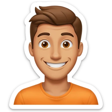 cool guy very proud of his work and a bit goofy sticker