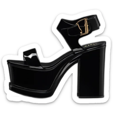 Ysl heel sandal TRIBUTE PLATFORM SANDAL black PATENT LEATHER sticker