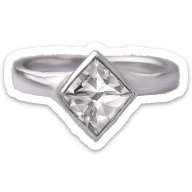 Diamond ring silver sticker