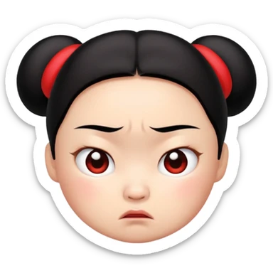 Pucca enojada  sticker