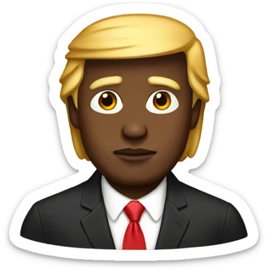 Donald trump as a black man sticker