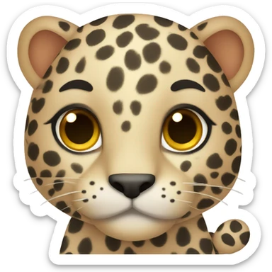 Cute leopard sticker