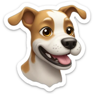 dog acting like I dont know and with a sly smile sticker