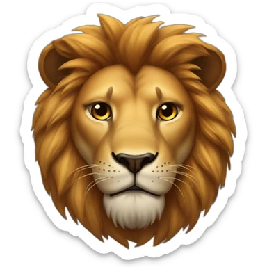 Lion with a scar on eye sticker