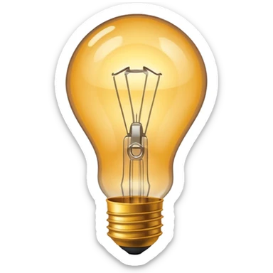shining lamp bulb sticker