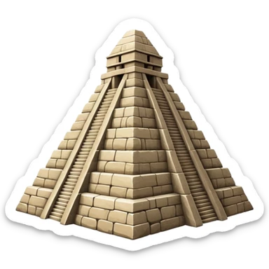 Toltec pyramid temple sticker