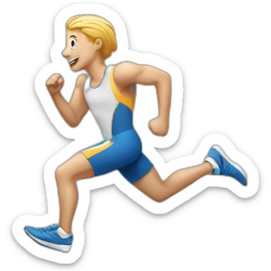 running a mile a minute sticker