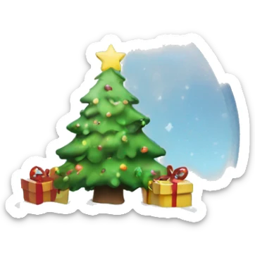 Christmas snowglobe sticker