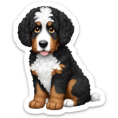 Bernedoodle in jail sticker