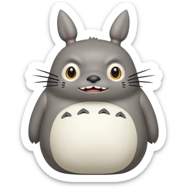 Totoro tierno que se parezca al real  sticker