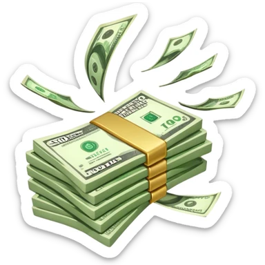 money flying sticker