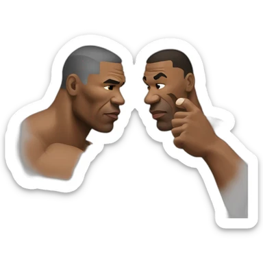 As mike tyson apuntando con su mano a su a su izquierda sticker