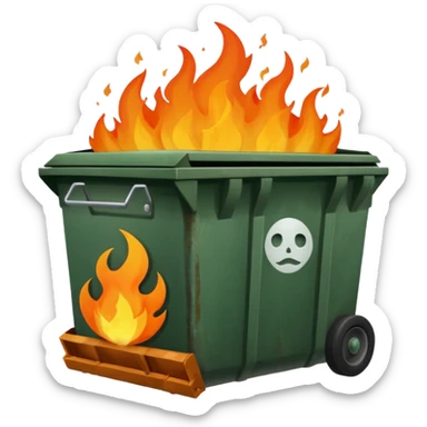 dumpster fire sticker