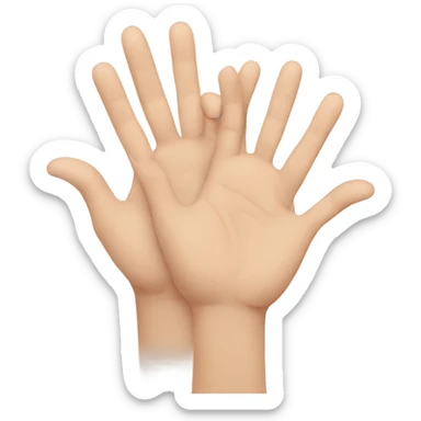 two russian hands "greeting each other" sticker