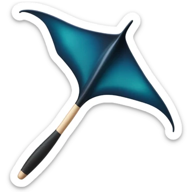 Manta ray brush sticker