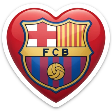 Barcelona FC Logo in heart ❤️ sticker
