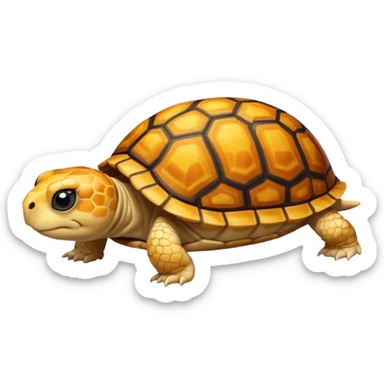A young very small yellow tortoise sticker