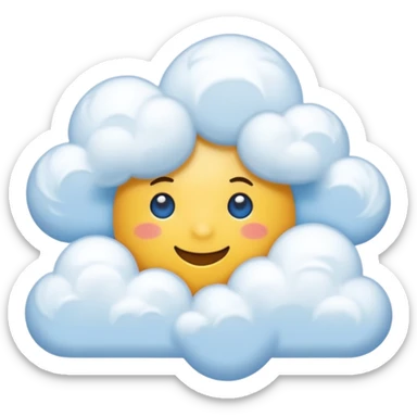 blue sky with clouds background sticker