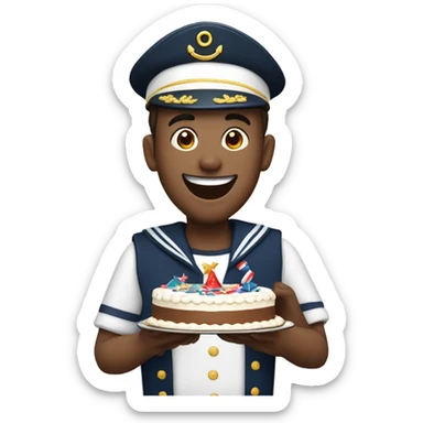 A  sailor in the navys birthday party sticker