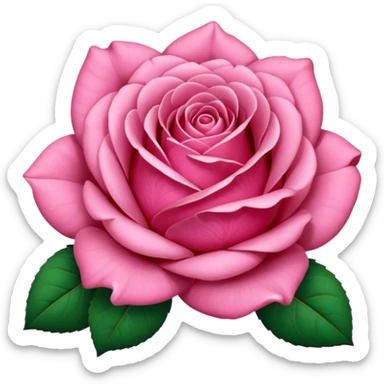 Polaroid photo of a pink rose  sticker