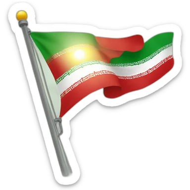 The flag of Iran is the Lion and the Sun sticker