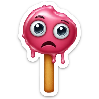 Really sad candy with tears and arms and legs sticker