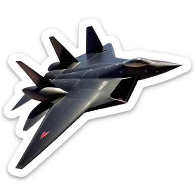 SR-71 Blackbird - Lockheed Martin (Stealth Grey) A sleek, high-speed reconnaissance aircraft with an elongated, needle-like fuselage and a smooth, aerodynamic design. The body is finished in a deep, matte jet-black with subtle panel lines and heat-resistant detailing. Its twin engines are seamlessly integrated into the structure, with sharp, swept-back wings that emphasize speed and stealth. The cockpit canopy is tinted, adding to its mysterious, high-tech aesthetic, while the overall silhouette exudes an aura of unmatched velocity and secrecy. sticker