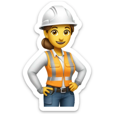 woman builder sticker