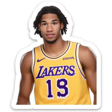 Austin Reaves lakers Oklahoma white rookie sticker